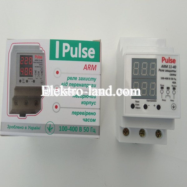 Реле напряжения (барьер)  PULSE  ARM-11 40 А DIN-рейка 